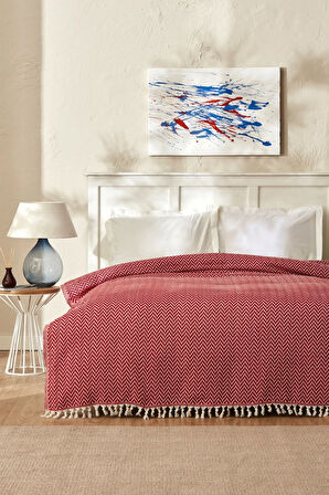 Karaca Home Glitz Çift Kişilik Yatak Örtüsü Kırmızı