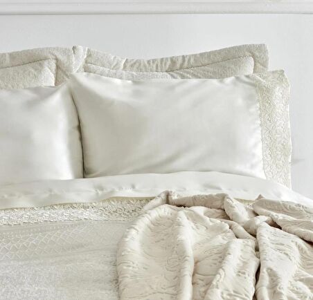 Karaca Home Anita Ekru Saten 8 Parça Çeyiz Seti