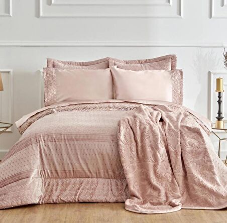 Karaca Home Anita Rose Gold Saten 8 Parça Çeyiz Seti