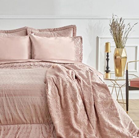 Karaca Home Anita Rose Gold Saten 8 Parça Çeyiz Seti