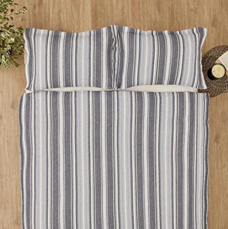 Karaca Home Denim Farley İndigo Çift Kişilik Yatak Örtüsü