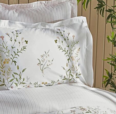 Karaca Home Nevresim Takımı %100 Pamuk Çift Kişilik Sera Yeşil