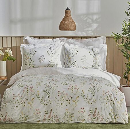 Karaca Home Sera Yeşil %100 Pamuk Tek Kişilik Nevresim Takımı