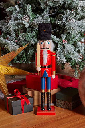 Karaca Home New Year Yılbaşı Nutcracker With Sword 66 Cm