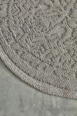 Karaca Home Vista Oval Paspas 90x60 cm Gri
