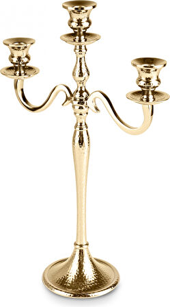 Karaca Home Rena 3'lü Şamdan Gold 44 cm