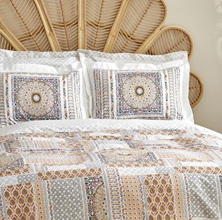 Karaca Home Lanita Hardal %100 Pamuk Rnf Çift Kişilik Nevresim Takımı