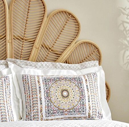 Karaca Home Lanita Hardal %100 Pamuk Rnf Çift Kişilik Nevresim Takımı
