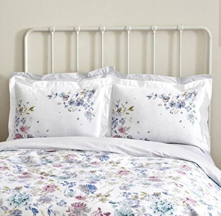 Karaca Home Floral Lila %100 Pamuk Rnf Tek Kişilik Nevresim Takımı