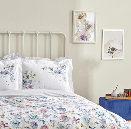 Karaca Home Floral Lila %100 Pamuk Rnf Tek Kişilik Nevresim Takımı