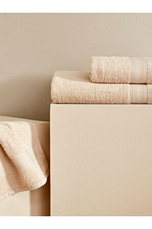 Soft Touch %100 Pamuk 50x90 cm Havlu Bej