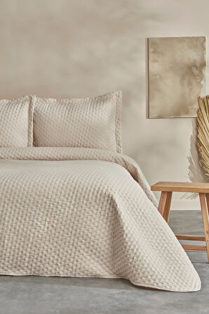 Karaca Home Breeze Soft Çift Kişilik Yatak Örtüsü Ekru