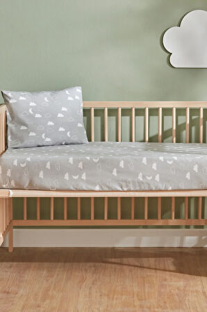 Karaca Home Bebek Cloudy Yastık Çarşaf Set Gri