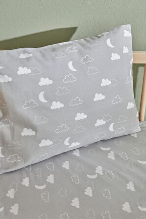 Karaca Home Bebek Cloudy Yastık Çarşaf Set Gri