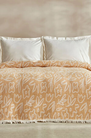 Karaca Home Bouquet Çift Kişilik Müslin Pike Sarı