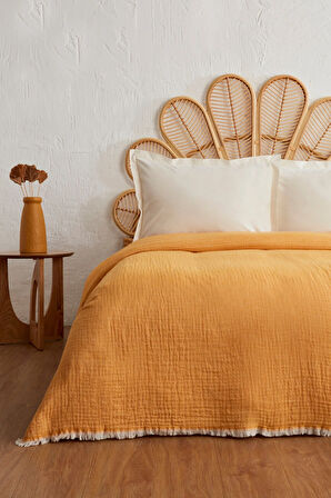 Karaca Home Perles Çift Kişilik Müslin Pike Turuncu