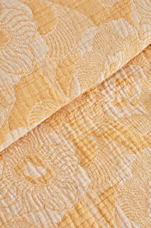 Karaca Home Misty Nakışlı Müslin Çift Kişilik Pike Yatak Örtüsü Seti Somon