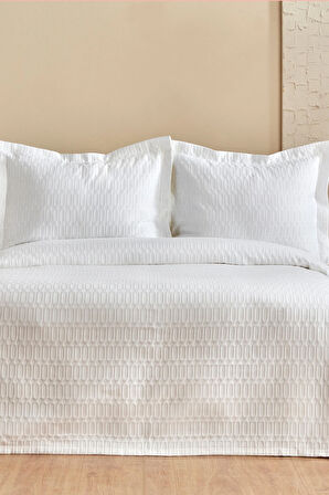 Karaca Home White Collection Nova %100 Pamuk Çift Kişilik Yatak Örtüsü Beyaz