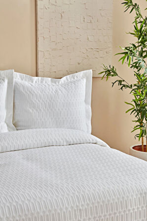 Karaca Home White Collection Nova %100 Pamuk Çift Kişilik Yatak Örtüsü Beyaz