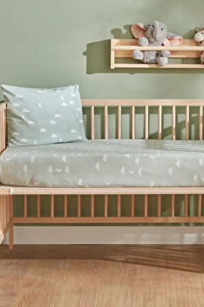 Karaca Home Bebek Cloudy Yastık Çarşaf Set Mint