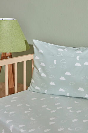 Karaca Home Bebek Cloudy Yastık Çarşaf Set Mint