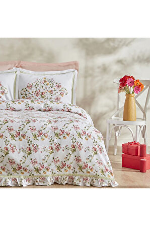 Karaca Home Emilie %100 Pamuk Çift Kişilik Pike Takımı Pembe