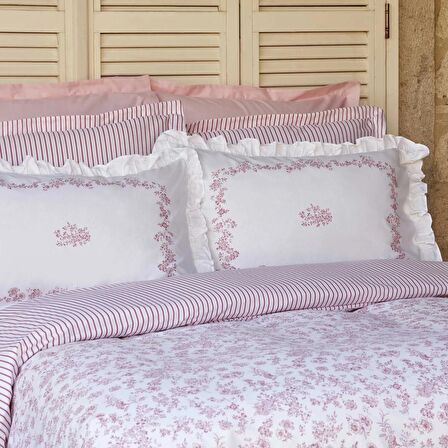 Karaca Home Versay Tek Kişilik Percale Nevresim Takımı Pembe