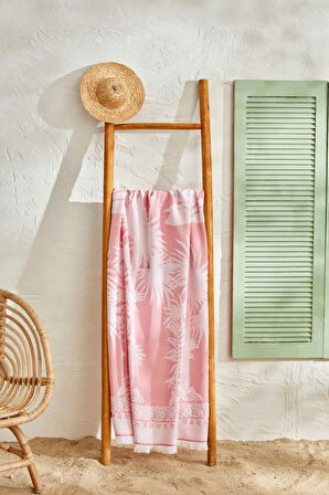 Karaca Home Palm Tree Plaj Havlusu Mercan