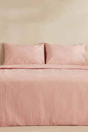 Karaca Home Fiora %100 Pamuk Soft Touch Çift Kişilik Nevresim Takımı Pembe
