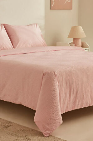 Karaca Home Fiora %100 Pamuk Soft Touch Çift Kişilik Nevresim Takımı Pembe