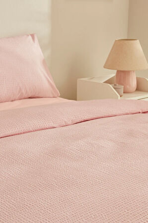 Karaca Home Fiora %100 Pamuk Soft Touch Çift Kişilik Nevresim Takımı Pembe