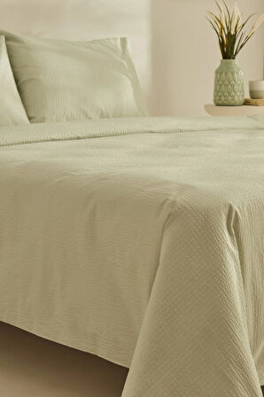 Karaca Home Fiora Soft Touch %100 Pamuk Çift Kişilik Nevresim Takımı Yeşil