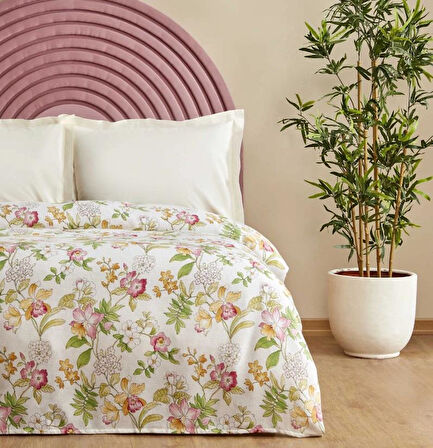 Karaca Home Sorin Multicolor %100 Pamuk Çift Kişilik Tek Pike
