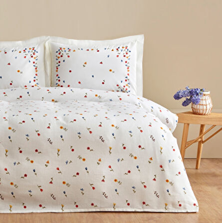 Karaca Home Lores %100 Pamuk Çift Kişilik Pike Takımı Pembe 