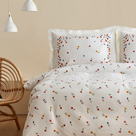 Karaca Home Lores %100 Pamuk Çift Kişilik Pike Takımı Pembe 