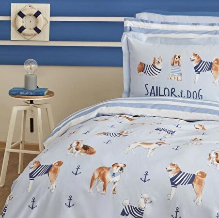 Karaca Home Young Sailor Dog %100 Pamuk Tek Kişilik Rnf Nevresim Takımı