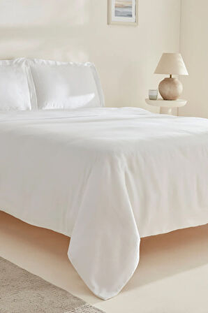 Karaca Home White Collection Felves %100 Pamuk King Size Nevresim Takımı Beyaz