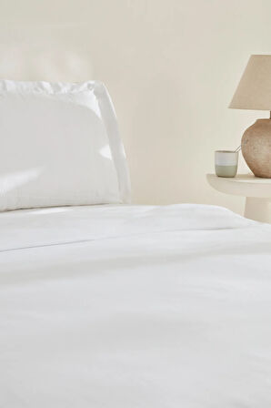Karaca Home White Collection Felves %100 Pamuk King Size Nevresim Takımı Beyaz
