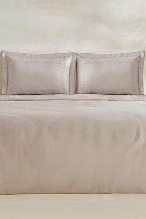 Karaca Home White Collection Felves %100 Pamuk King Size Nevresim Takımı Açık Gri