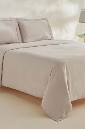 Karaca Home White Collection Felves %100 Pamuk King Size Nevresim Takımı Açık Gri