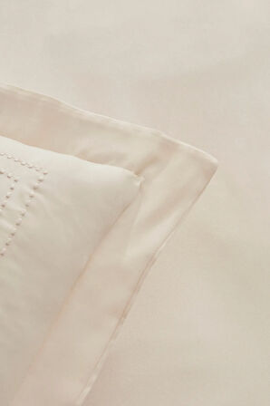 Karaca Home White Collection Felves %100 Pamuk King Size Nevresim Takımı Bej