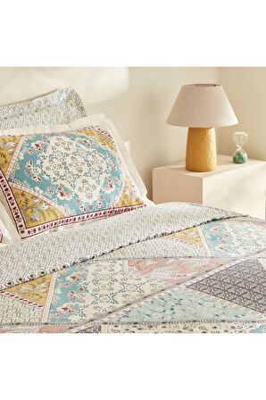 Edella %100 Pamuk Çift Kişilik Nevresim Takımı Multicolor