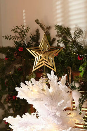 Karaca Home New Year Yılbaşı Golden Star Ağaç Başlığı