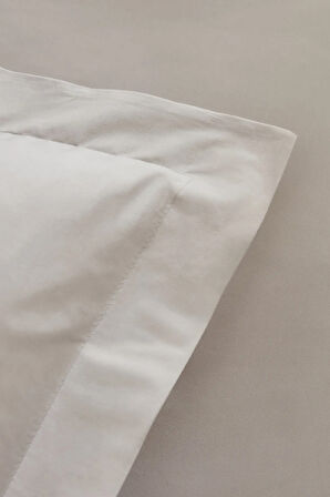 Karaca Home White Collection Ina 80 Tel %100 Pamuk Çift Kişilik Percale Nevresim Takımı Açık Gri