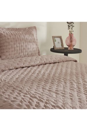 Karaca Home Gilda Çift Kişilik Yatak Örtüsü Seti Pudra