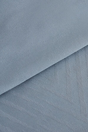 Karaca Home Charm Sion %100 Pamuk Jakarlı Saten Çift Kişilik Nevresim Takımı Mavi