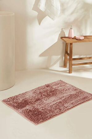 Karaca Home Jules Makarna Banyo Paspası Gül Kurusu 60x90 cm