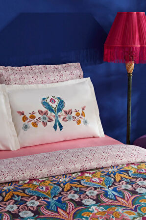 Karaca Home Marsey Çift Kişilik Saten Nevresim Takımı Multicolor