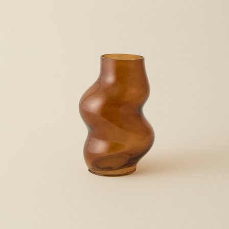 Karaca Home Amorf Vazo Amber 22x9,5 cm