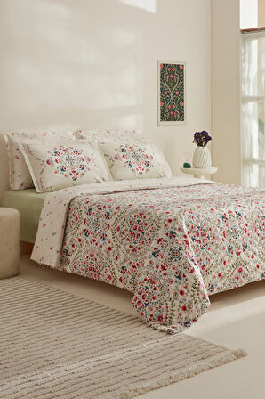 Karaca Home Hevda %100 Pamuk Çift Kişilik Kapitoneli Nevresim Takımı